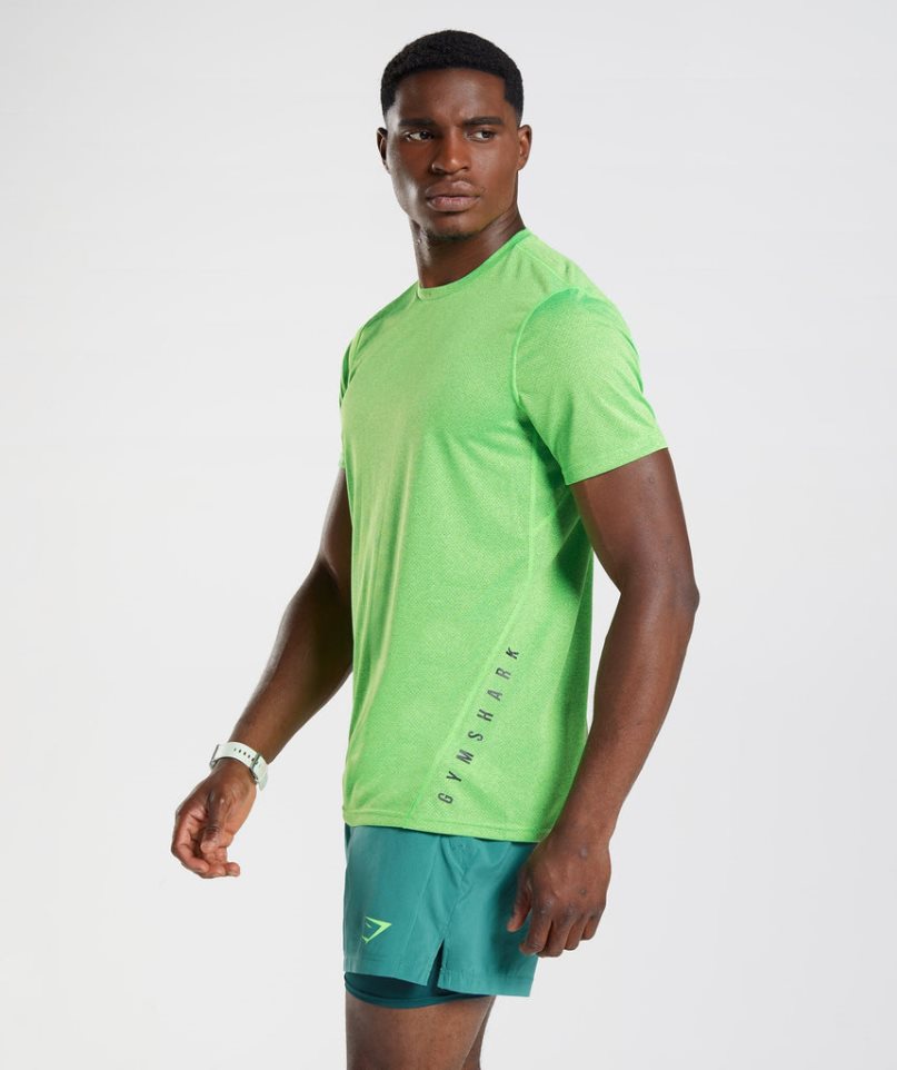 Men's Gymshark Sport T-Shirts Light Green | CA DN3068